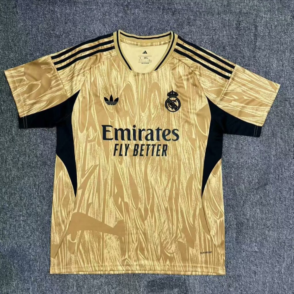 Real Madrid 25/26 Gold Home Training Jersey - Concept Kits