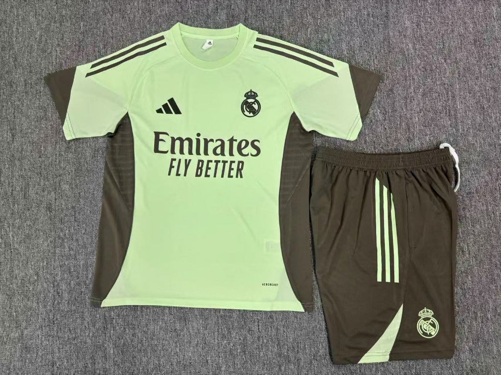 Real Madrid 25/26 Green/Brown Kids Jersey Set