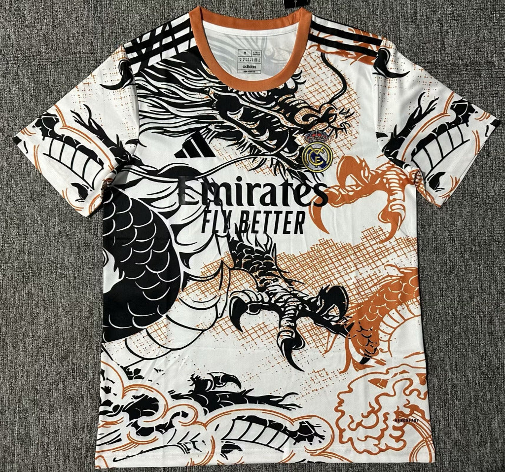 Real Madrid 25/26 Orange/Black Dragon Special Edition Jersey - Concept Kits