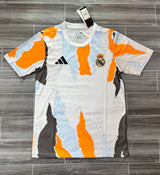 Real Madrid 25/26 Orange/Charcoal Pre Match Jersey - Concept Kits