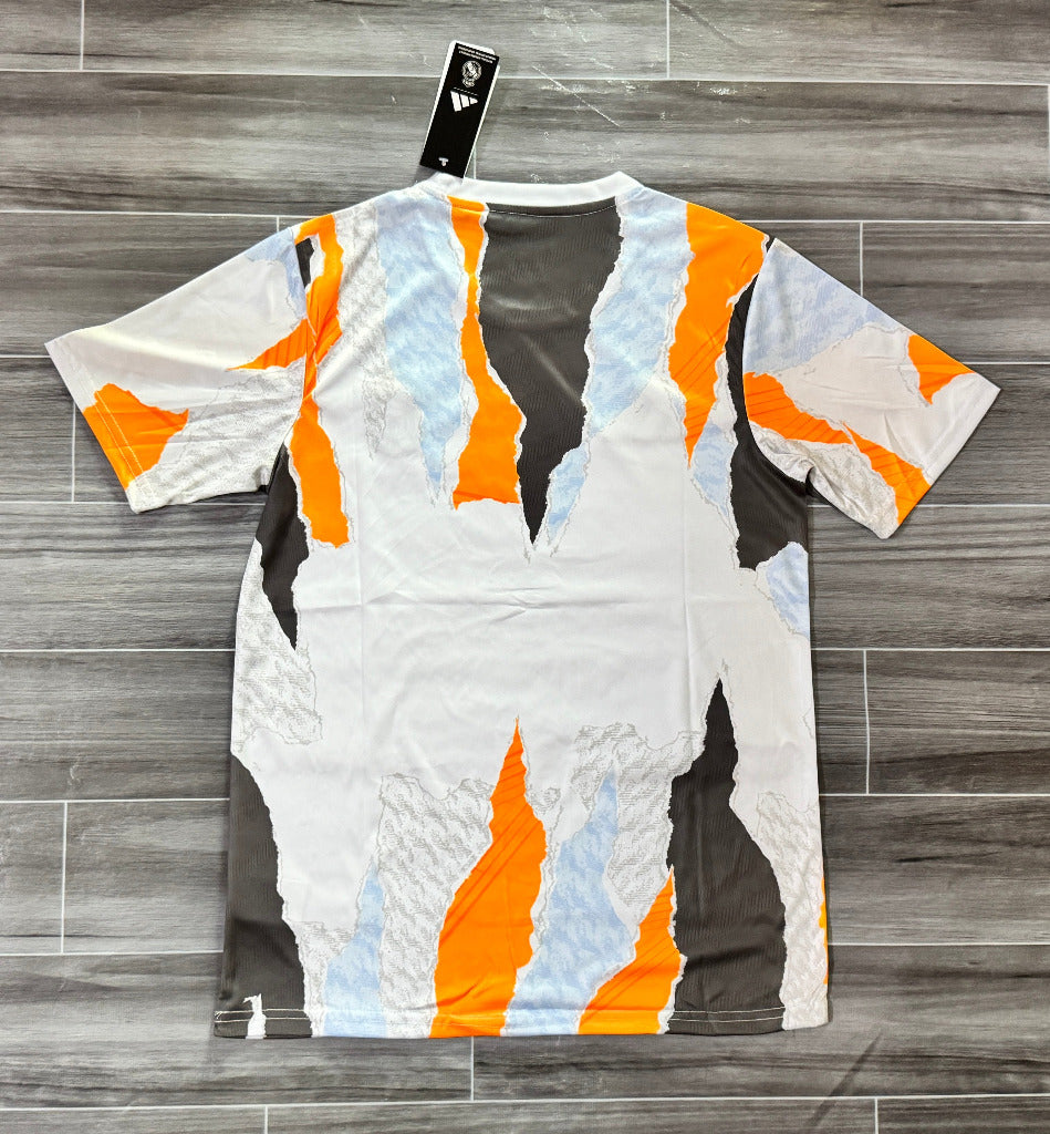 Real Madrid 25/26 Orange/Charcoal Pre Match Jersey - Concept Kits