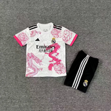 Real Madrid 25/26 Pink Dragon Special Kids Jersey Set