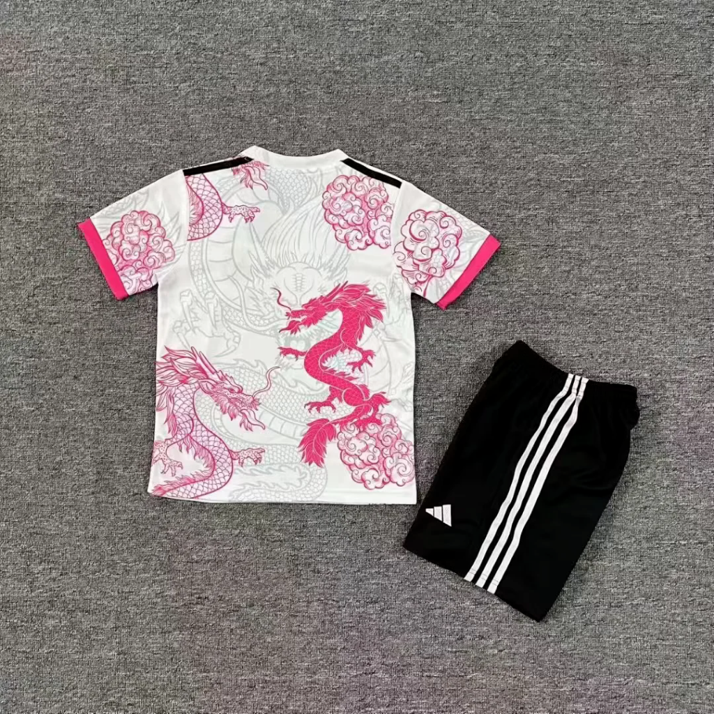 Real Madrid 25/26 Pink Dragon Special Kids Jersey Set