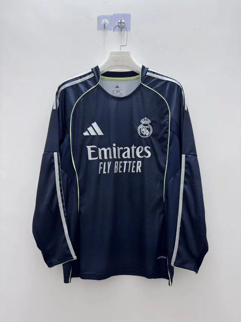 Real Madrid 25/26 Player Version Away Long Sleeve Jersey - Concept Kits