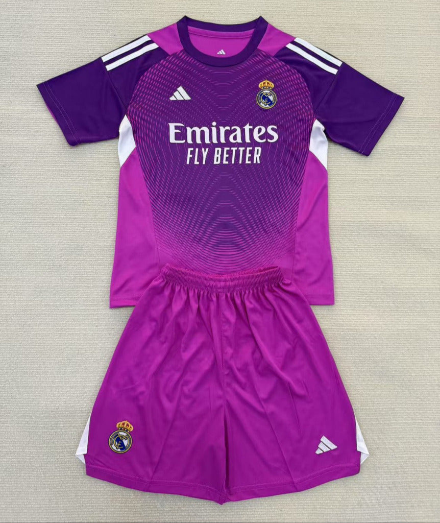 Real Madrid 25/26 Purple Home Goalkeeper Kids Kit - Concept Kits