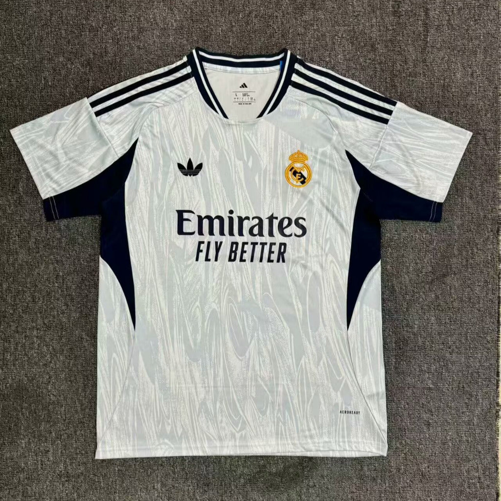 Real Madrid 25/26 White Grey Home Training Jersey - Concept Kits