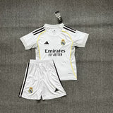 Real Madrid 25/26 White Home Third Kids Jersey Set