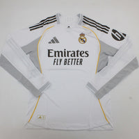Real Madrid 25/26 White Home Third Long Sleeve Jersey