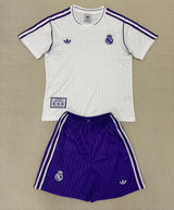 Real Madrid 25/26 White Purple Training Kids Kit - Concept Kits