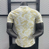 Real Madrid 25/26 White Yellow Player Version Jersey