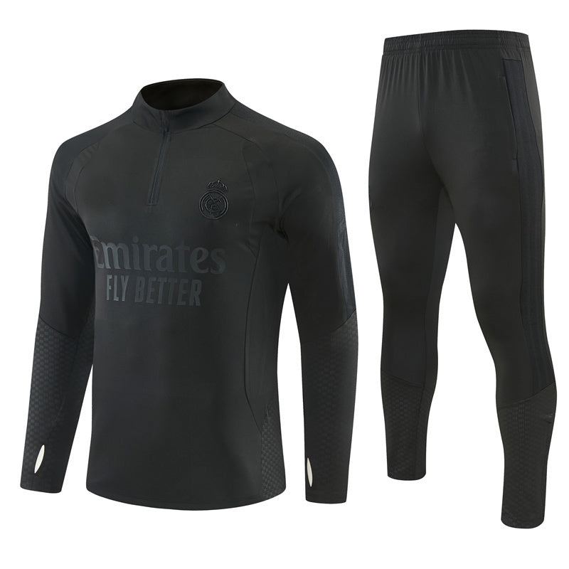 Real Madrid 26/27 All-Black Training Tracksuit Set