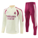 Real Madrid 26/27 Beige and Fuchsia/Pink Training Tracksuit Set