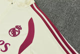 Real Madrid 26/27 Beige and Fuchsia/Pink Training Tracksuit Set