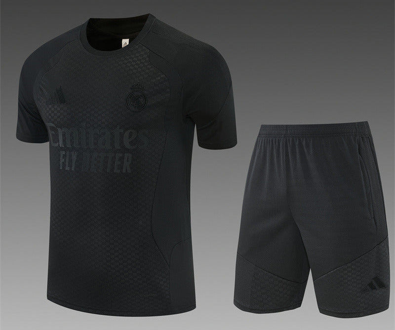 Real Madrid 26/27 Black Training Kids Jersey Set