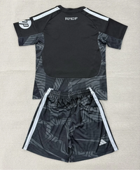 Real Madrid 26/27 Black/White Goalkeeper Kids Jersey Set