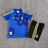 Real Madrid 26/27 Blue/Yellow Stripes Kids Jersey Set