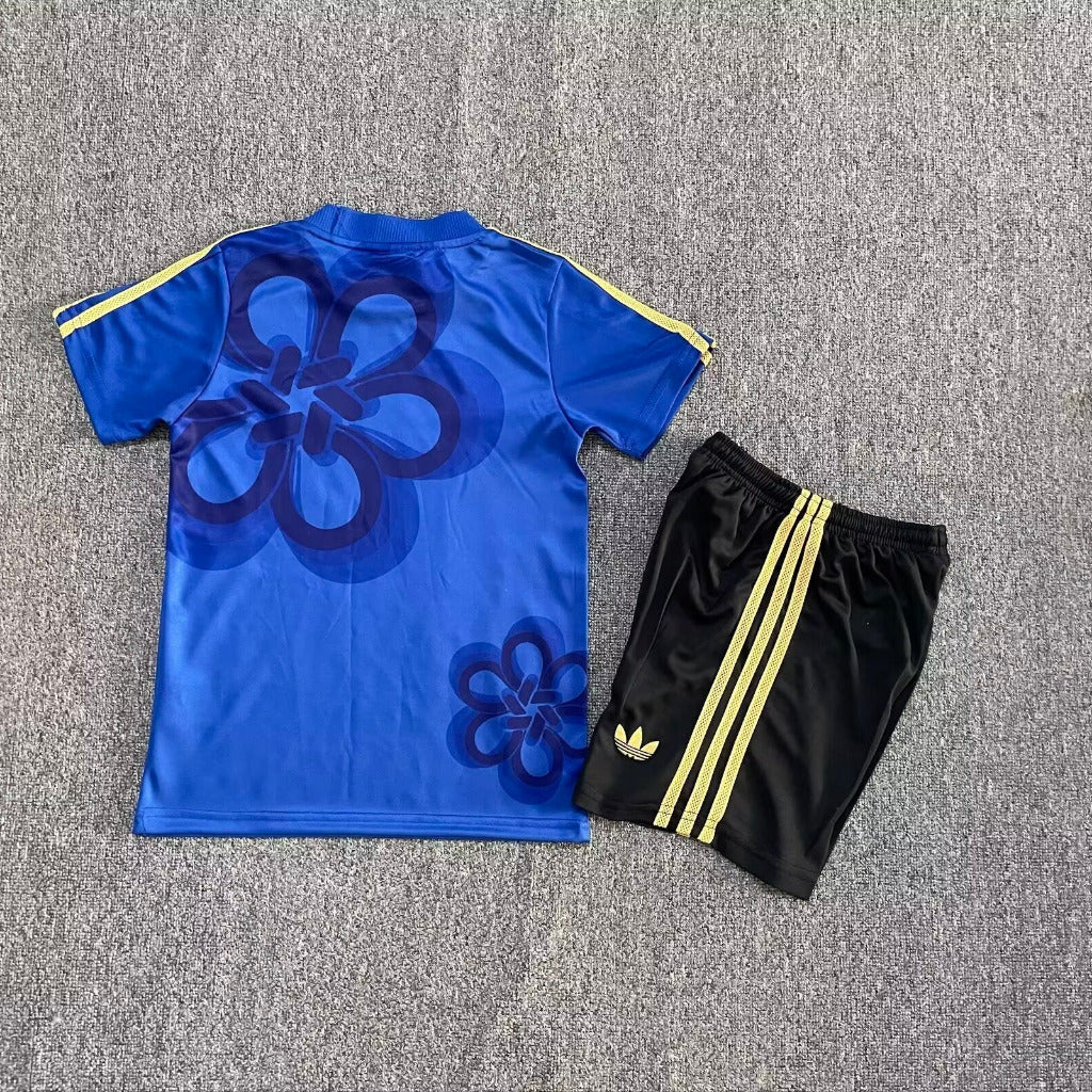 Real Madrid 26/27 Blue/Yellow Stripes Kids Jersey Set