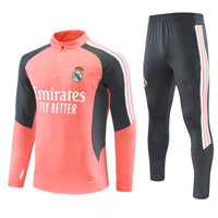 Real Madrid 26/27 Coral Pink/Dark Gray Tracksuit Set