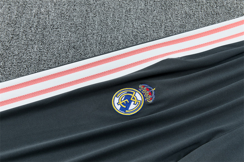 Real Madrid 26/27 Coral Pink/Dark Gray Tracksuit Set