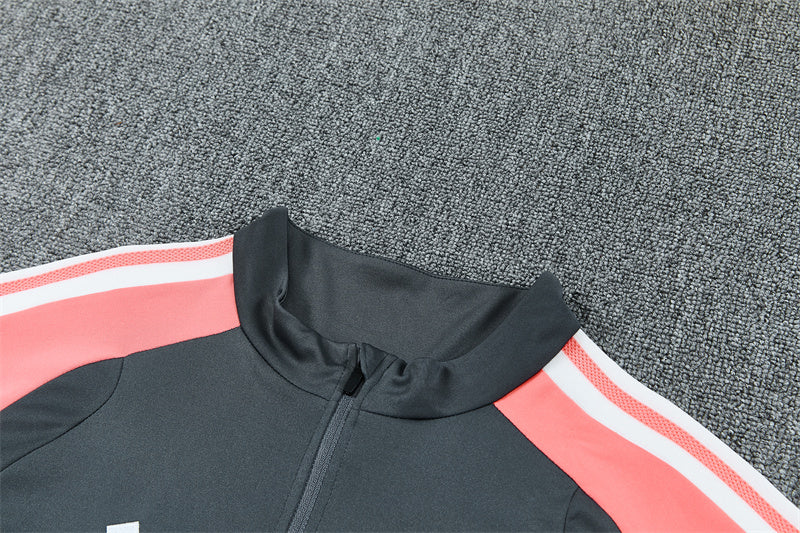 Real Madrid 26/27 Dark Gray/Coral Pink/White Tracksuit Set