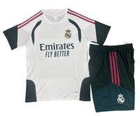 Real Madrid 26/27 Dark Gray/White/Maroon Kids Jersey Set