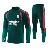 Real Madrid 26/27 Dark Green and Pink Stripes Training Tracksuit Set