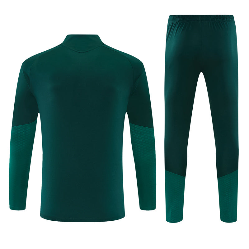 Real Madrid 26/27 Dark Green and Pink Stripes Training Tracksuit Set