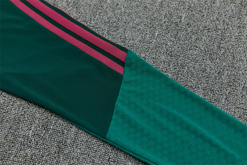 Real Madrid 26/27 Dark Green and Pink Stripes Training Tracksuit Set