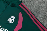 Real Madrid 26/27 Dark Green and Pink Stripes Training Tracksuit Set