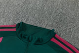 Real Madrid 26/27 Dark Green and Pink Stripes Training Tracksuit Set