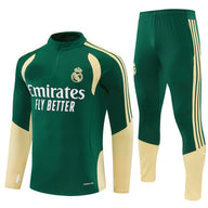 Real Madrid 26/27 Dark Green/Cream Training Tracksuit Set