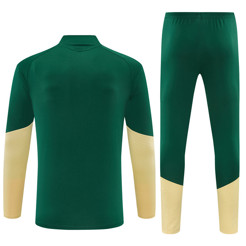 Real Madrid 26/27 Dark Green/Cream Training Tracksuit Set