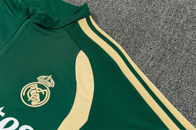 Real Madrid 26/27 Dark Green/Cream Training Tracksuit Set