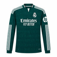 Real Madrid 26/27 Dark Green/White 3 Stripes Away Long Sleeve Jersey
