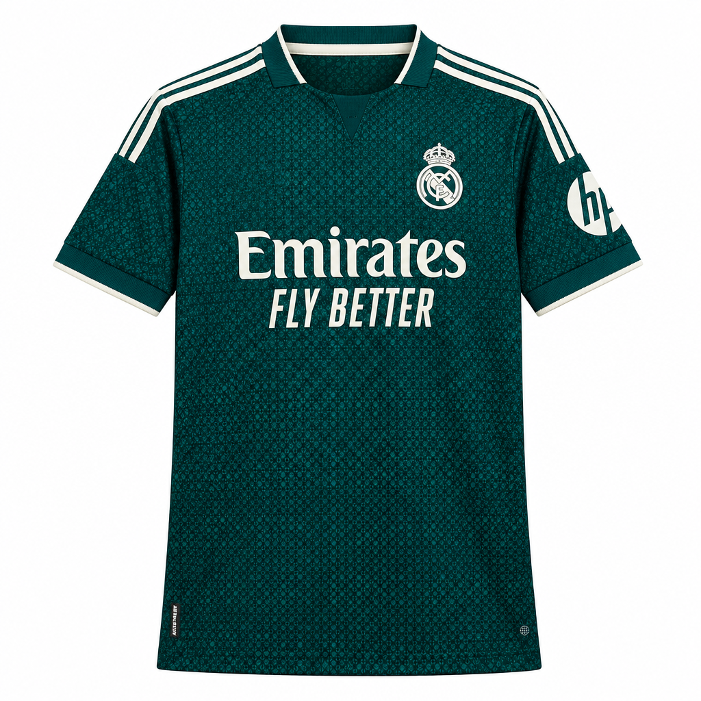 Real Madrid 26/27 Dark Green/White Stripes Away Jersey