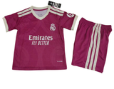 Real Madrid 26/27 Dark Pink/Ivory 3rd Kids Jersey Set