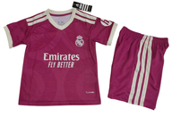 Real Madrid 26/27 Dark Pink/Ivory 3rd Kids Jersey Set
