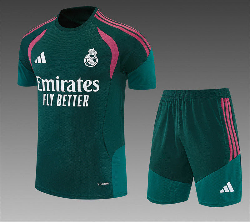 Real Madrid 26/27 Green/Pink Training Kids Jersey Set