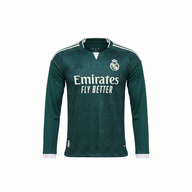 Real Madrid 26/27 Green/White Stripes Away Long Sleeve Player Version Jersey