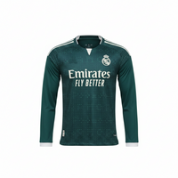 Real Madrid 26/27 Green/White Stripes Away Long Sleeve Player Version Jersey