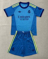 Real Madrid 26/27 Light Blue/Yellow Goalkeeper Kids Jersey Set