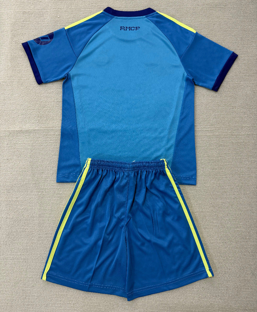 Real Madrid 26/27 Light Blue/Yellow Goalkeeper Kids Jersey Set