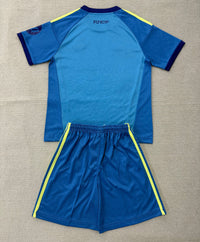 Real Madrid 26/27 Light Blue/Yellow Goalkeeper Kids Jersey Set