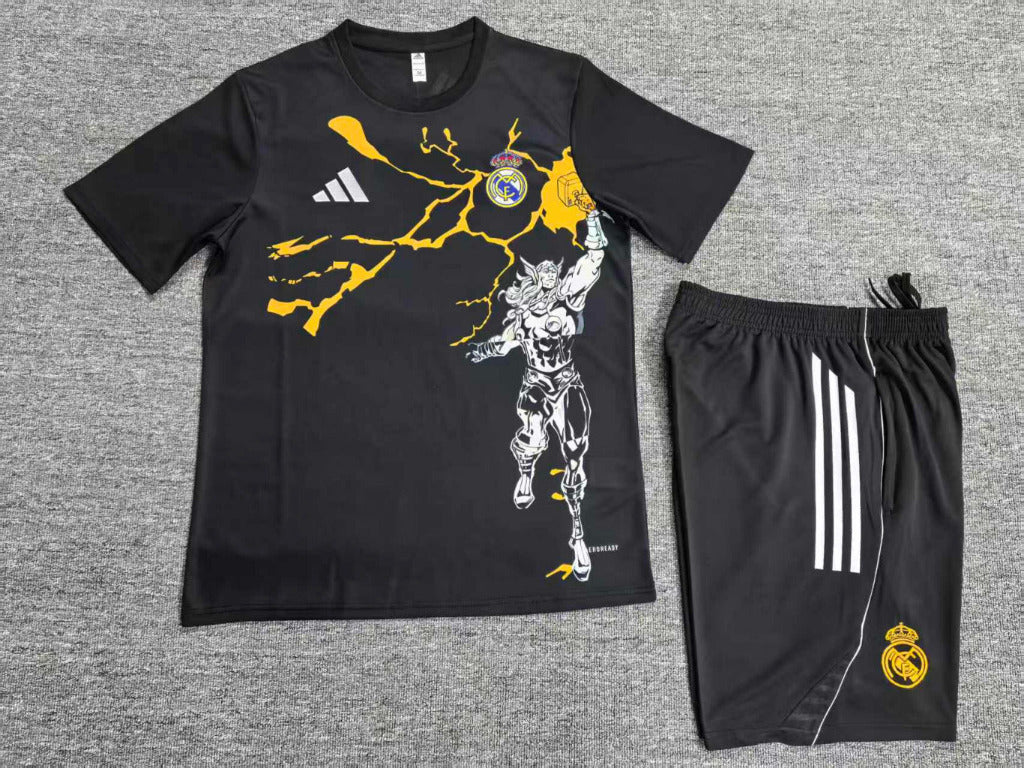 Real Madrid 26/27 Marvel Avenger Black Kids Jersey Set
