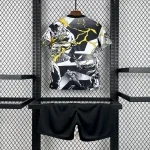 Real Madrid 26/27 Marvel Avenger White/Black/Gold Pre-Match Kids Jersey Set