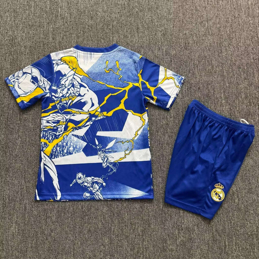 Real Madrid 26/27 Marvel Pre-Match Kids Jersey Set