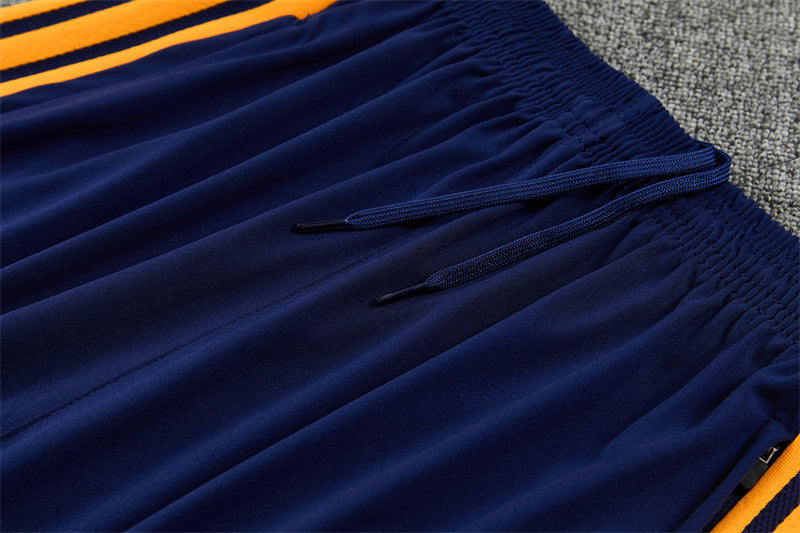 Real Madrid 26/27 Navy and White with Orange Stripes Training Tracksuit Set