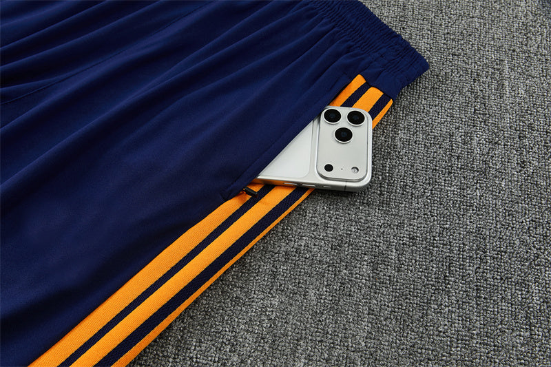 Real Madrid 26/27 Navy and White with Orange Stripes Training Tracksuit Set