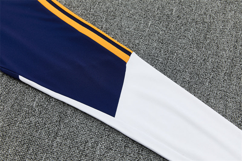 Real Madrid 26/27 Navy and White with Orange Stripes Training Tracksuit Set