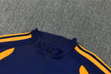Real Madrid 26/27 Navy and White with Orange Stripes Training Tracksuit Set